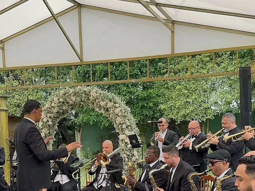 A Heralds Band tocando durante a recepção
